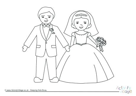 460x325 Bride And Groom Coloring Pages Bride And Groom Colouring Page 1