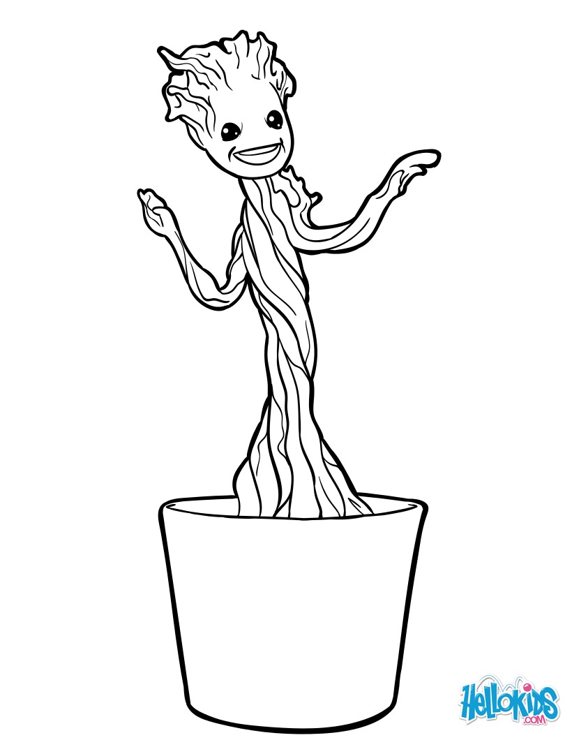 820x1060 Little Groot Coloring Page. Discover More Coloring Pages