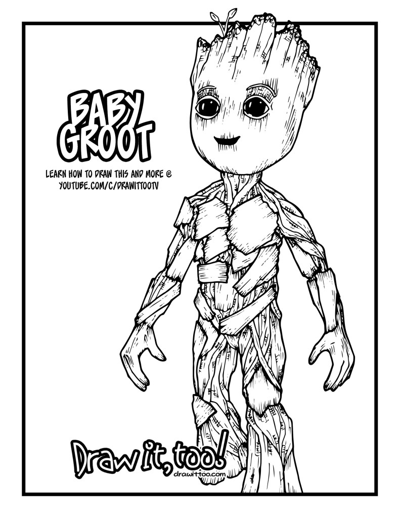 791x1024 Tremendous Groot Coloring Pages Baby Gallery F