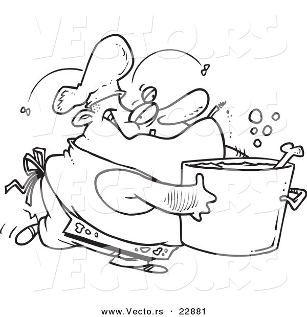 600x620 Vector Of A Cartoon Gross Chef