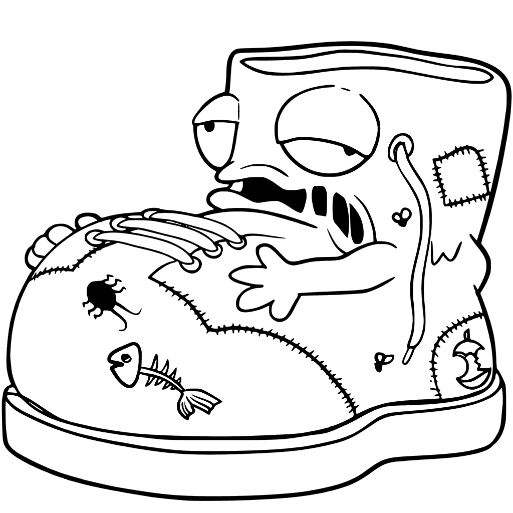 1024x1024 Putrid Boot Coloring Pages
