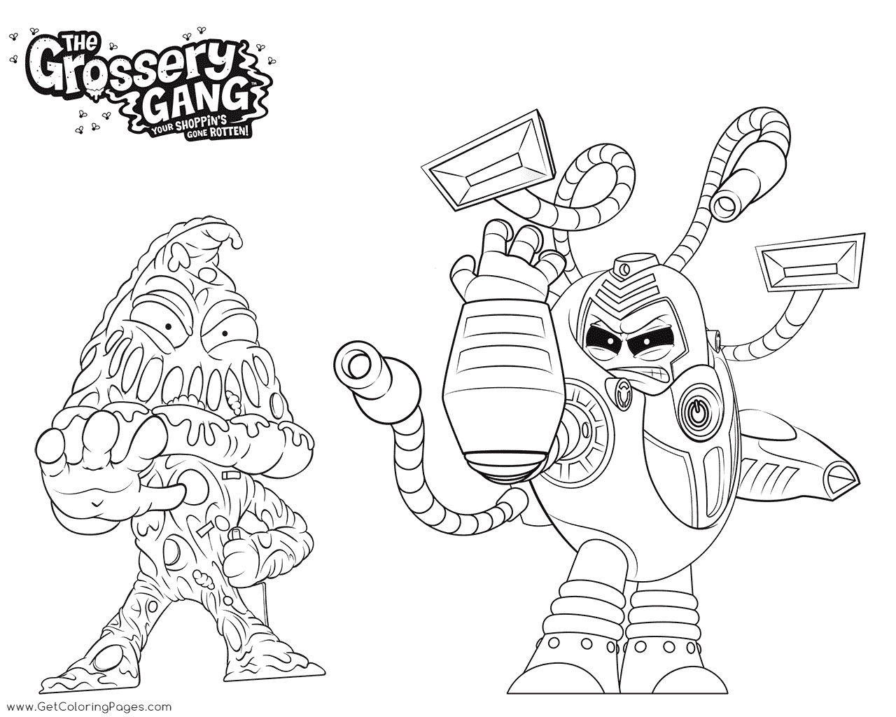 1280x1024 Grossery Gang Coloring Page