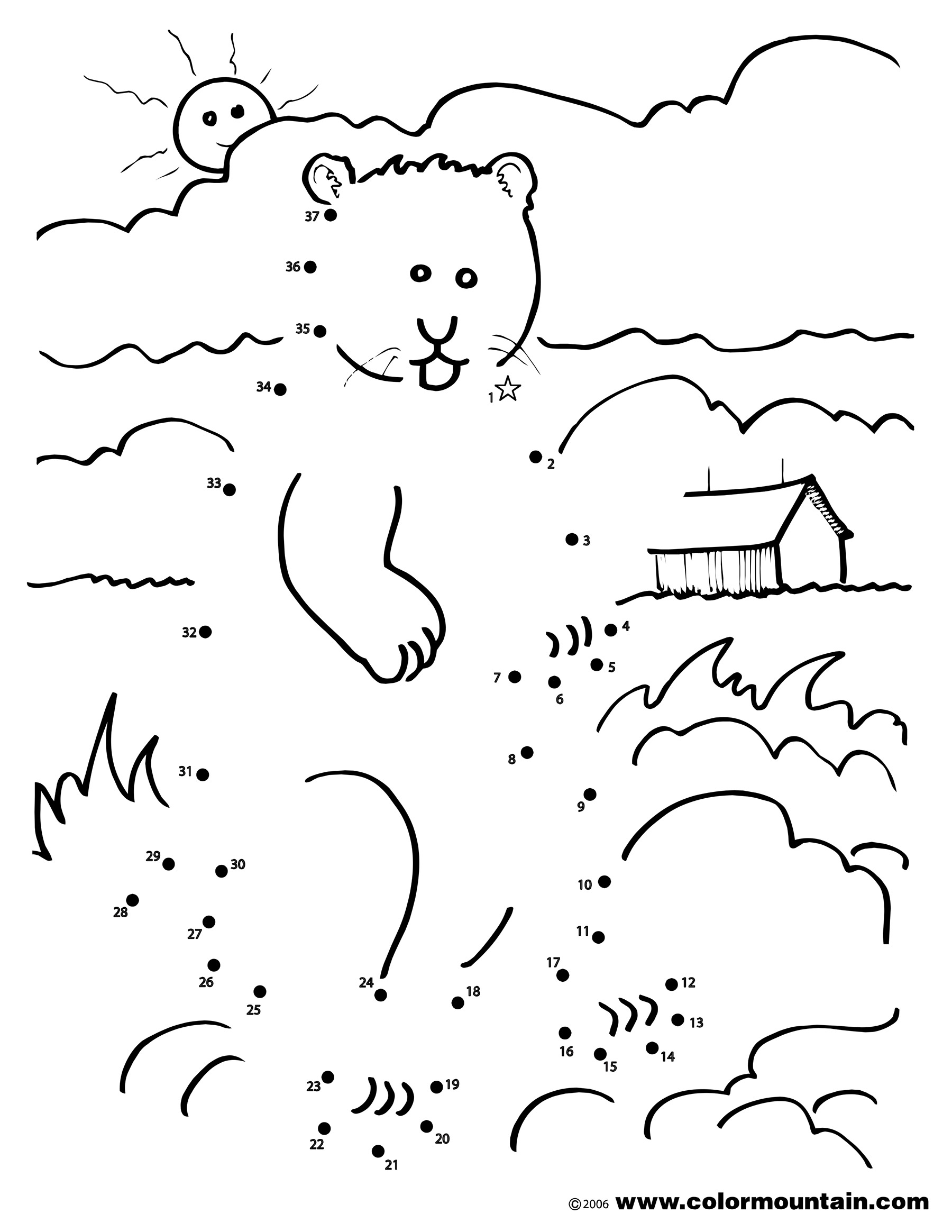 1800x2329 Just Arrived Groundhog Coloring Page Standing
