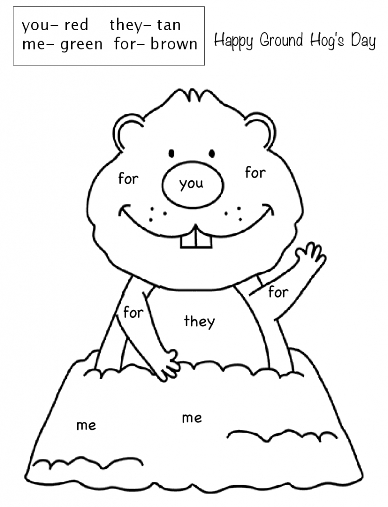 784x1024 Professional Free Printable Groundhog Day Coloring Pages