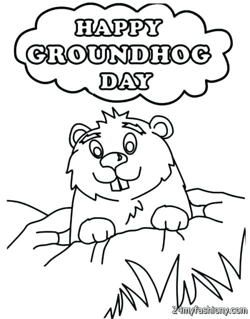 500x639 Coloring Groundhog Coloring Page Preschool