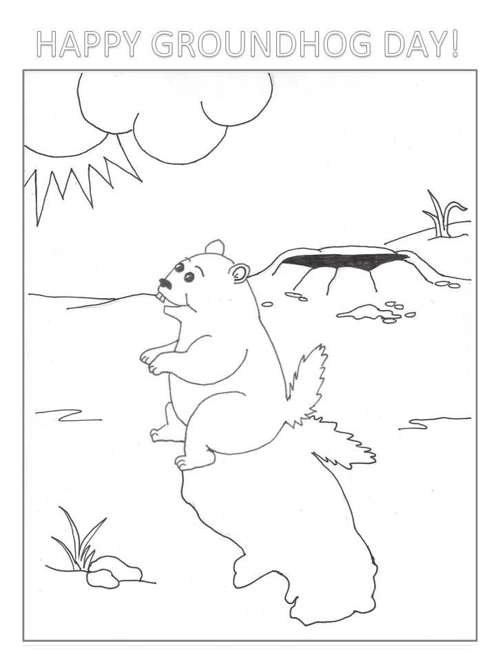 720x960 Groundhog Day Coloring Page! ~ Love My Big Happy Family