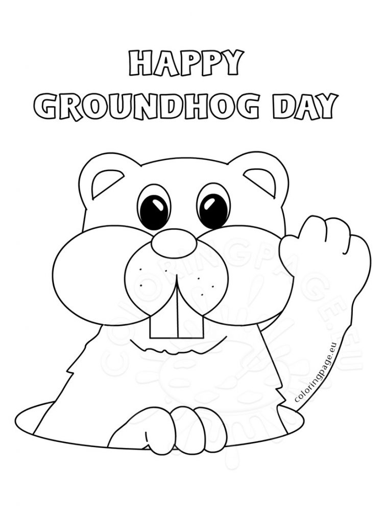 754x1024 Groundhog Day Coloring Pages