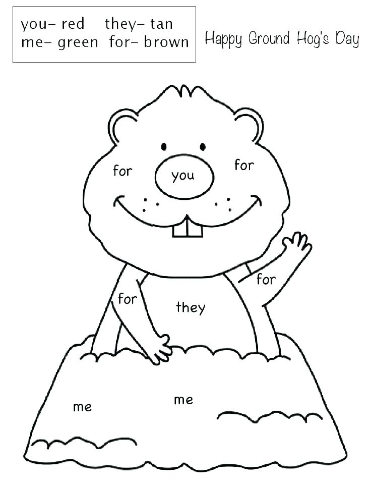 736x961 Groundhog Day Coloring