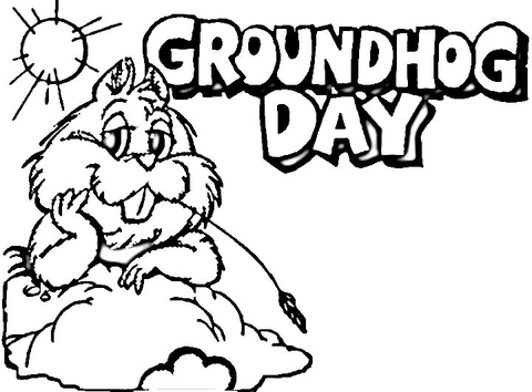480x354 Groundhog Day Coloring Pages Groundhog Day Coloring Page Free