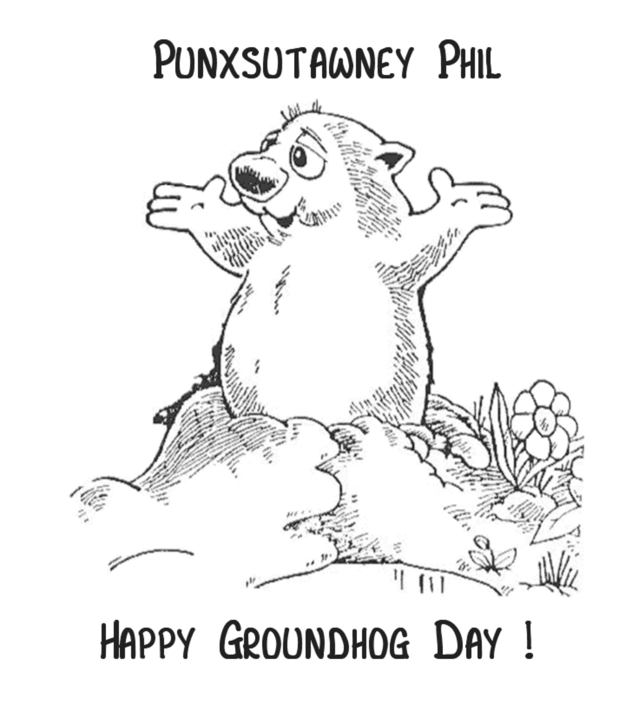 2400x2731 Simple Groundhog Day Coloring Pages Free Printable Best Of