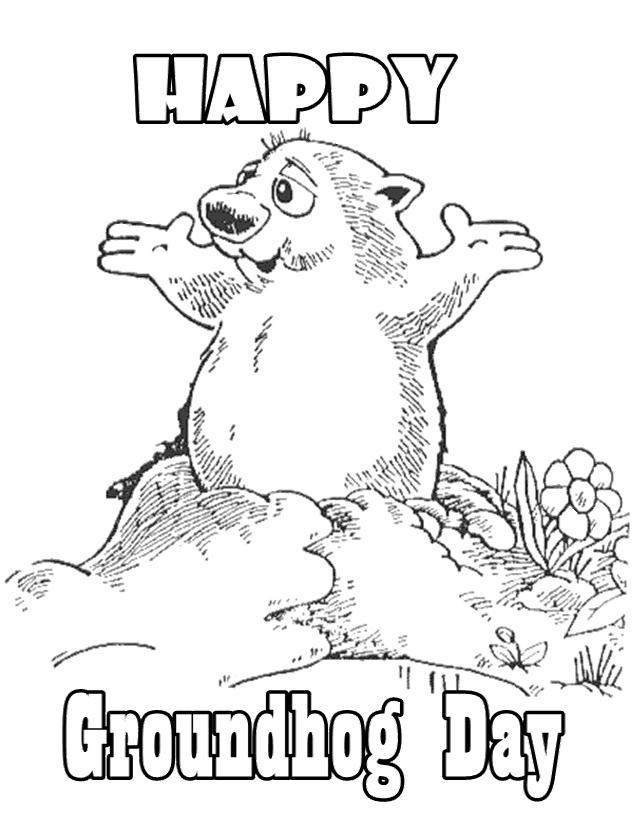 643x820 Groundhog Day Coloring Pages