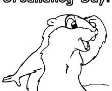 220x180 Groundhog Day Printable Coloring Pages