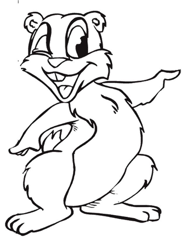 Groundhog Day Free Coloring Pages