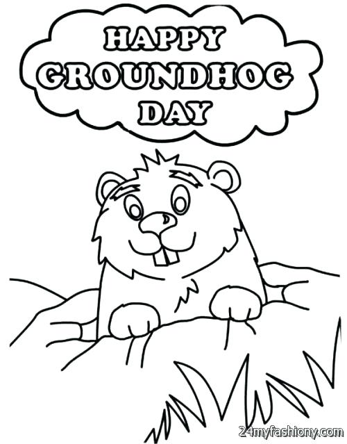 500x639 Groundhog Coloring Pages Groundhog Day Coloring Pages Happy