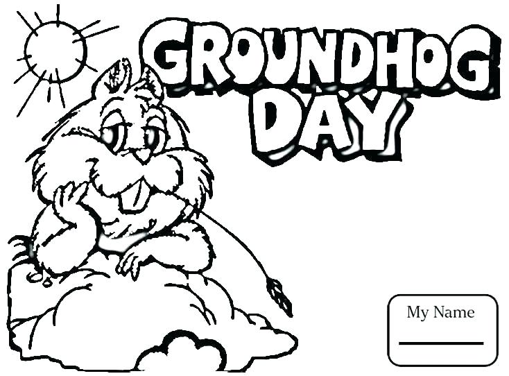 734x542 Groundhog Coloring Sheet Groundhog Day Coloring Sheets Ground Hog