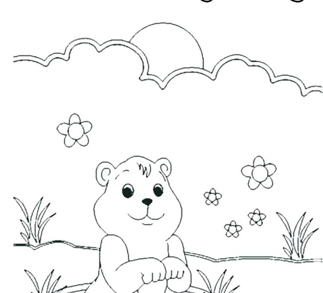 661x600 Groundhog Day Emergent Reader Coloring Pages Simple Fun For Kids