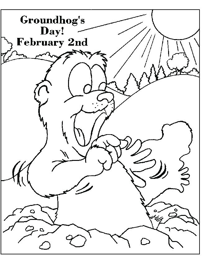 650x850 Groundhog Printable Coloring Pages Groundhog Day Coloring Pages