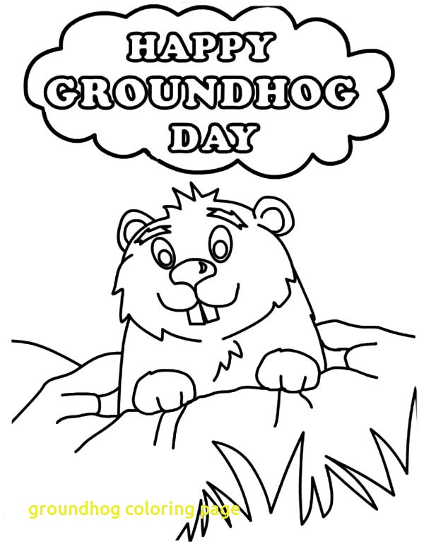 600x777 Groundhog Coloring Page With Groundhog Day Coloring Pages Free