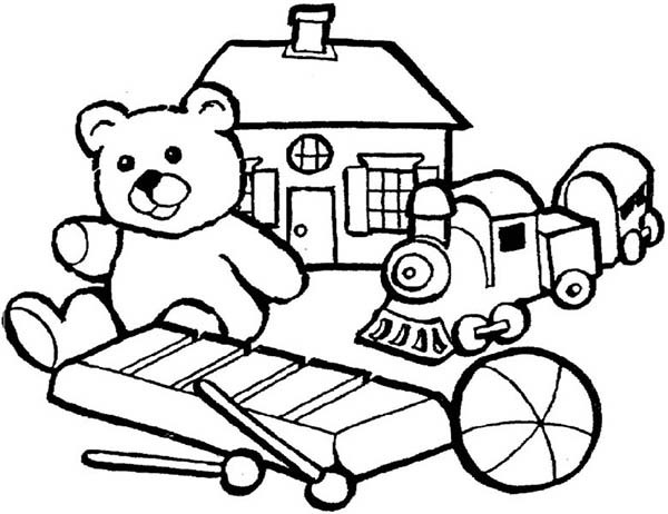 600x462 Toys Coloring Pages Group Of Little Kids Toys Coloring Pages Best