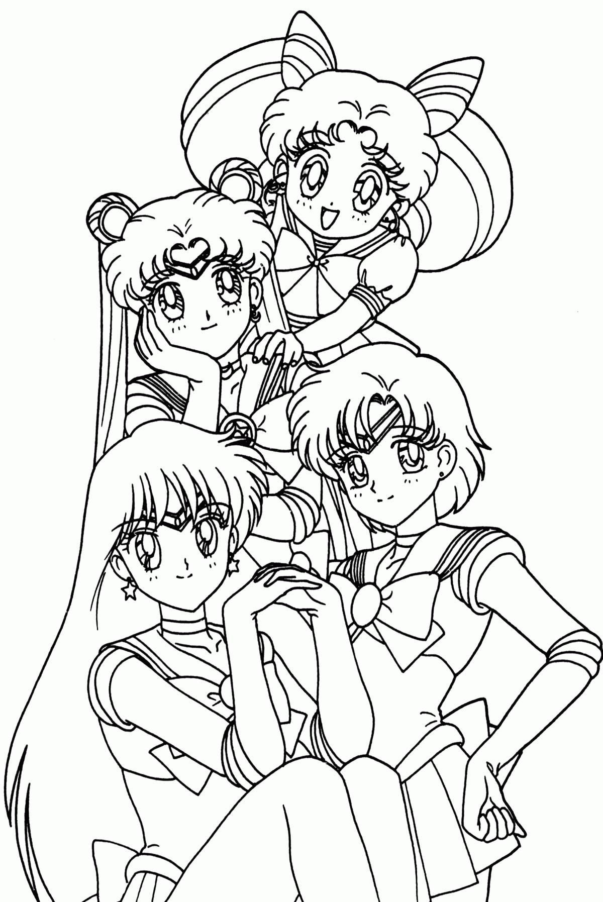 1200x1795 Anime Group Coloring Pages Coloring Sheets