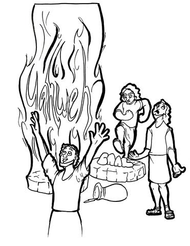 371x480 Elijah And Prophets Of Baal Coloring Page Children's Ministry Deals
