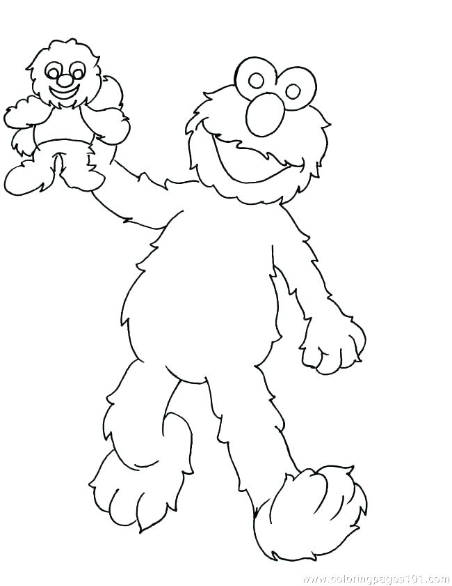 650x841 Grover Coloring Page