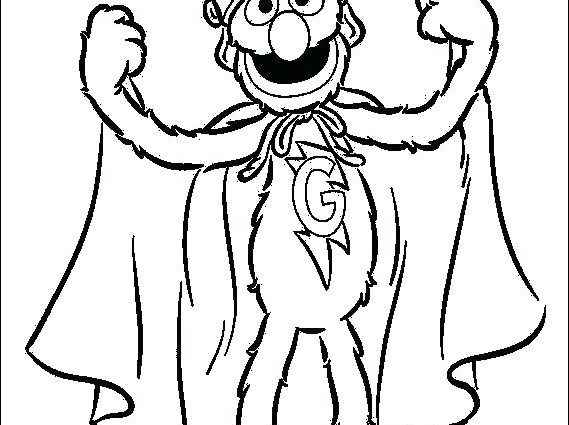 569x425 Grover Sesame Street Coloring Pages Grover Coloring Page Sesame