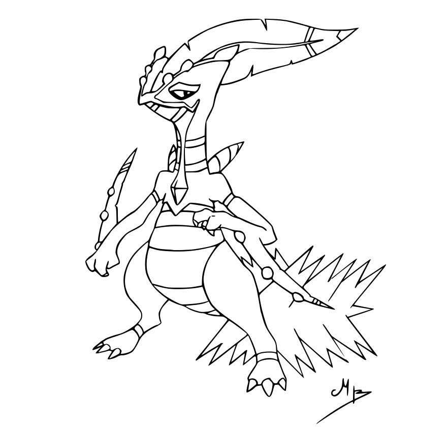880x840 Sceptile Coloring Pages