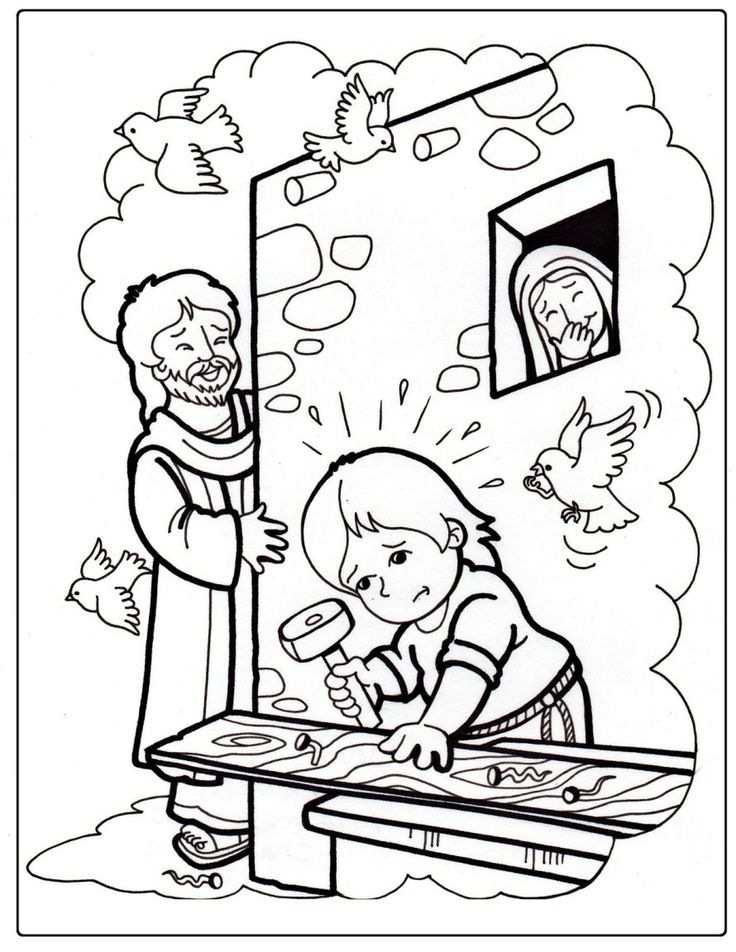 736x952 Jesus Grows Up Color Sheet Jesus' Childhood Coloring