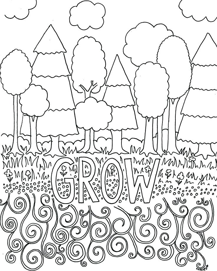 736x920 Coloring Pages Trees Plants And Flowers As Inspiring Coloring Book