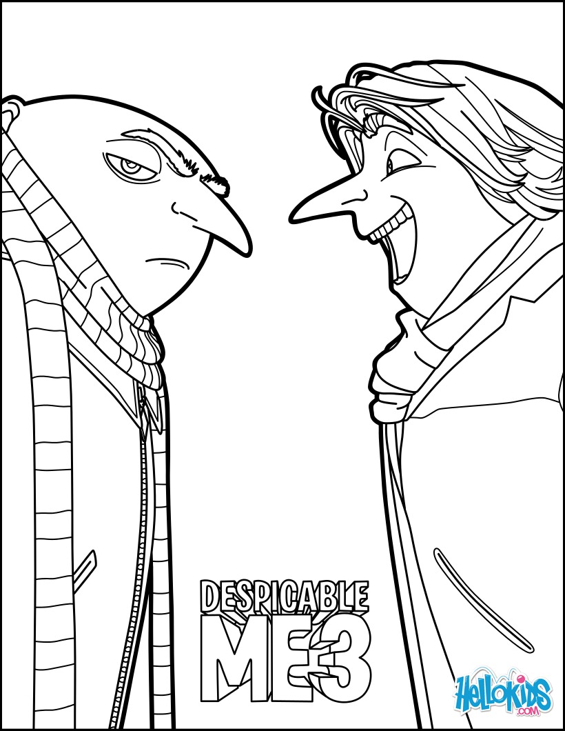 820x1060 Gru And This New Friend Coloring Page. More Despicable Me Coloring