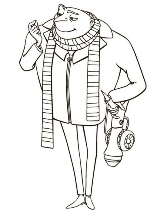 550x705 Mister Gru Despicable Me Coloring Pages 550x705 Picture Disney