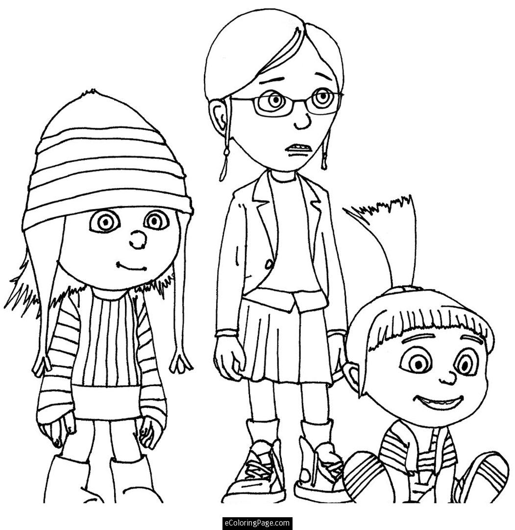 1051x1080 Despicable Me 2 Coloring Pages