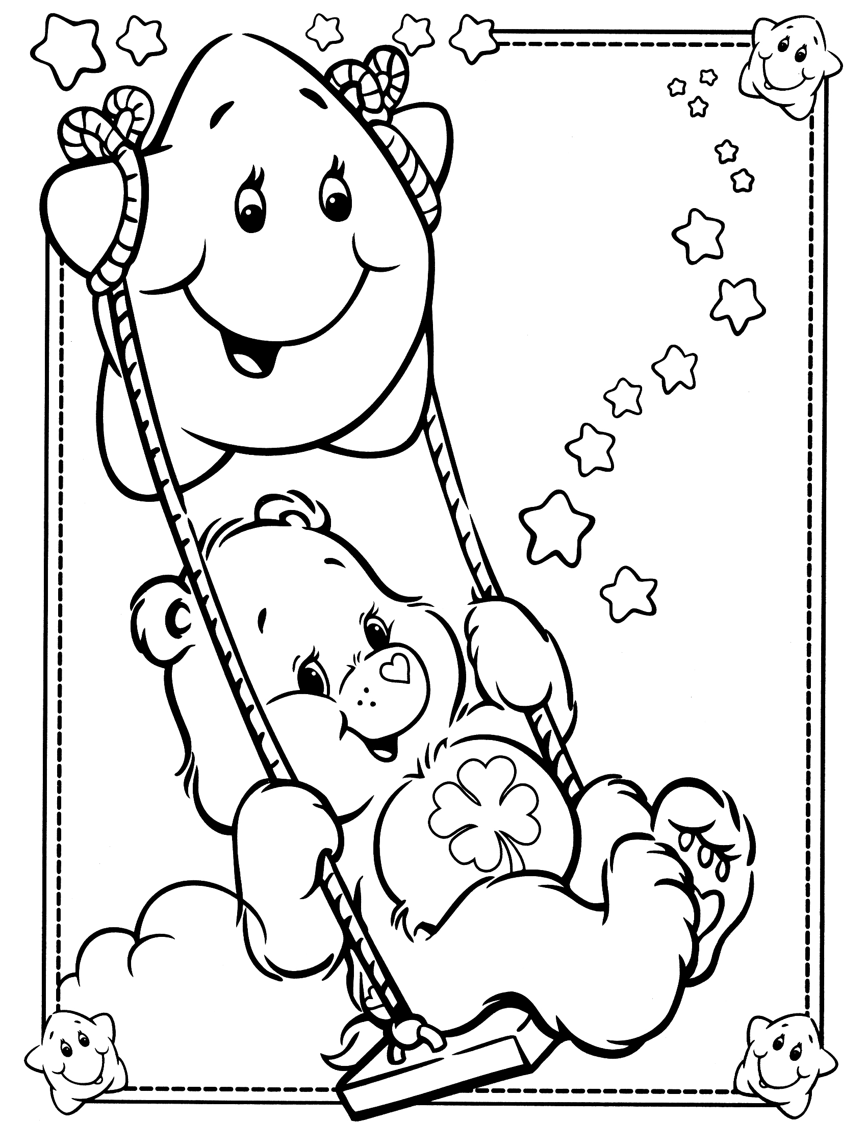 1700x2200 Care Bears Adventures In Lot Coloring Pages Best Bear Image