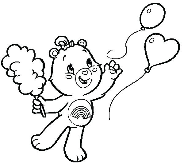 600x530 Care Bear Coloring Pages