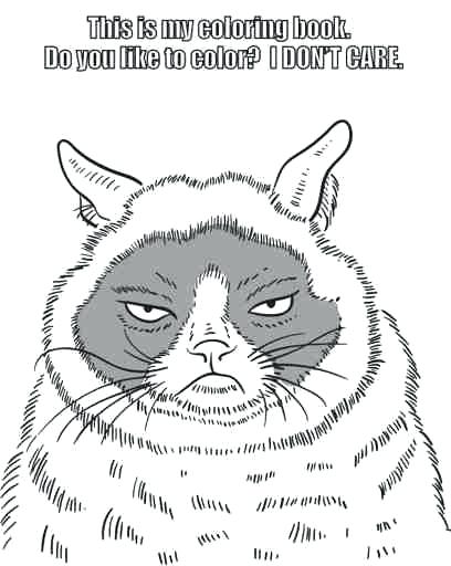 408x512 Grumpy Cat Coloring Pages Grumpy Cat Coloring Pages Also Coloring