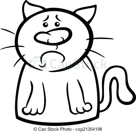 450x436 Cartoon Cat Coloring Pages Grumpy Cat Coloring Pages And Sad Cat