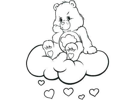 450x334 Care Bear Coloring Pages Cloud Coloring Sheet Care Bears Coloring