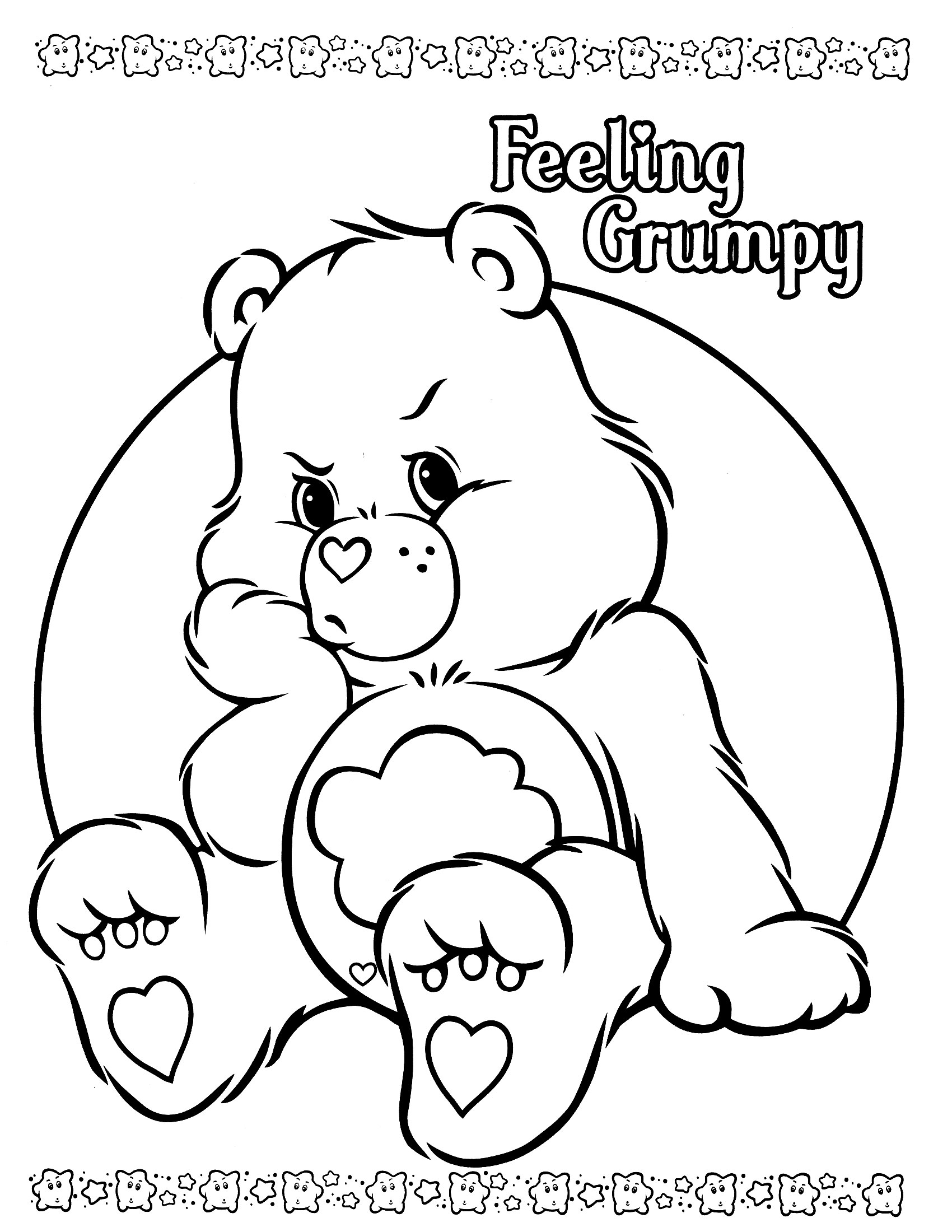 1700x2200 Care Bears Coloring Pages