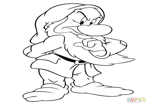 476x333 Dopey Dwarf Coloring Pages 7 Dwarfs Kids Under Snow White And