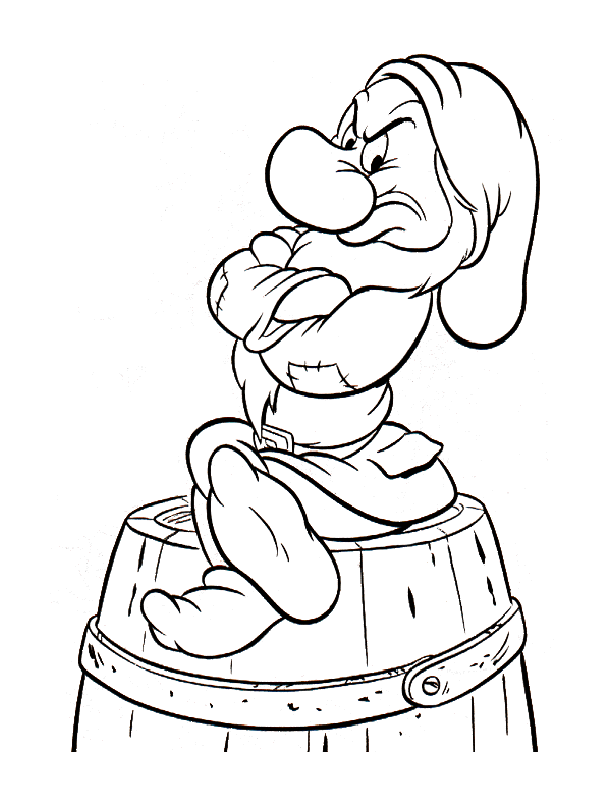 612x792 Grumpy The Dwarf Coloring Pages