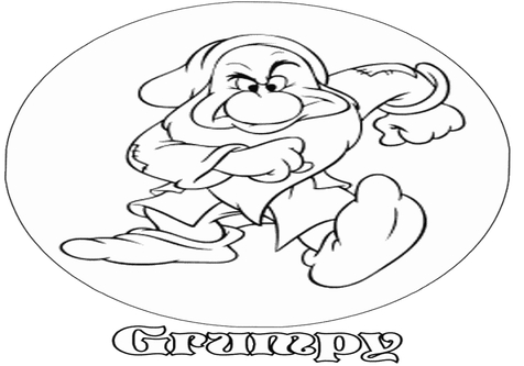 476x333 7 Dwarfs Happy Coloring Page Image Clipart Images