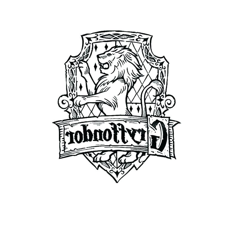 760x760 Official Gryffindor Crest Printable Coloring Page Harry Potter