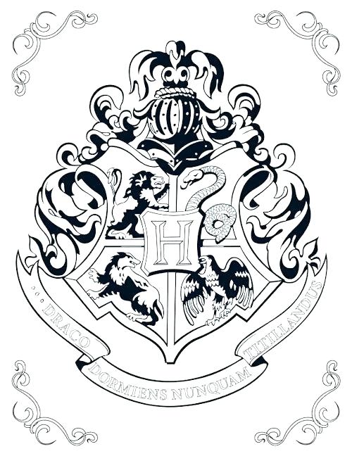 500x648 Gryffindor Crest Coloring Page Elegant Harry Potter Color Pages