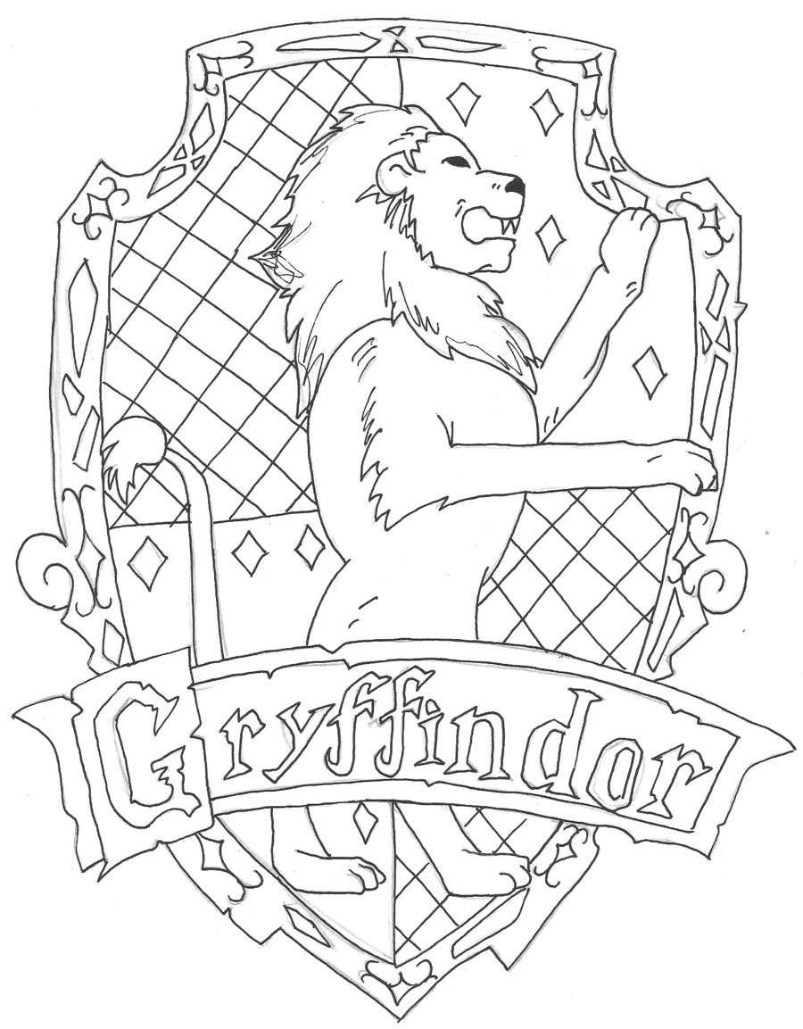 900x1153 Gryffindor Free Coloring Page Harry Potter, Movies Coloring Pages