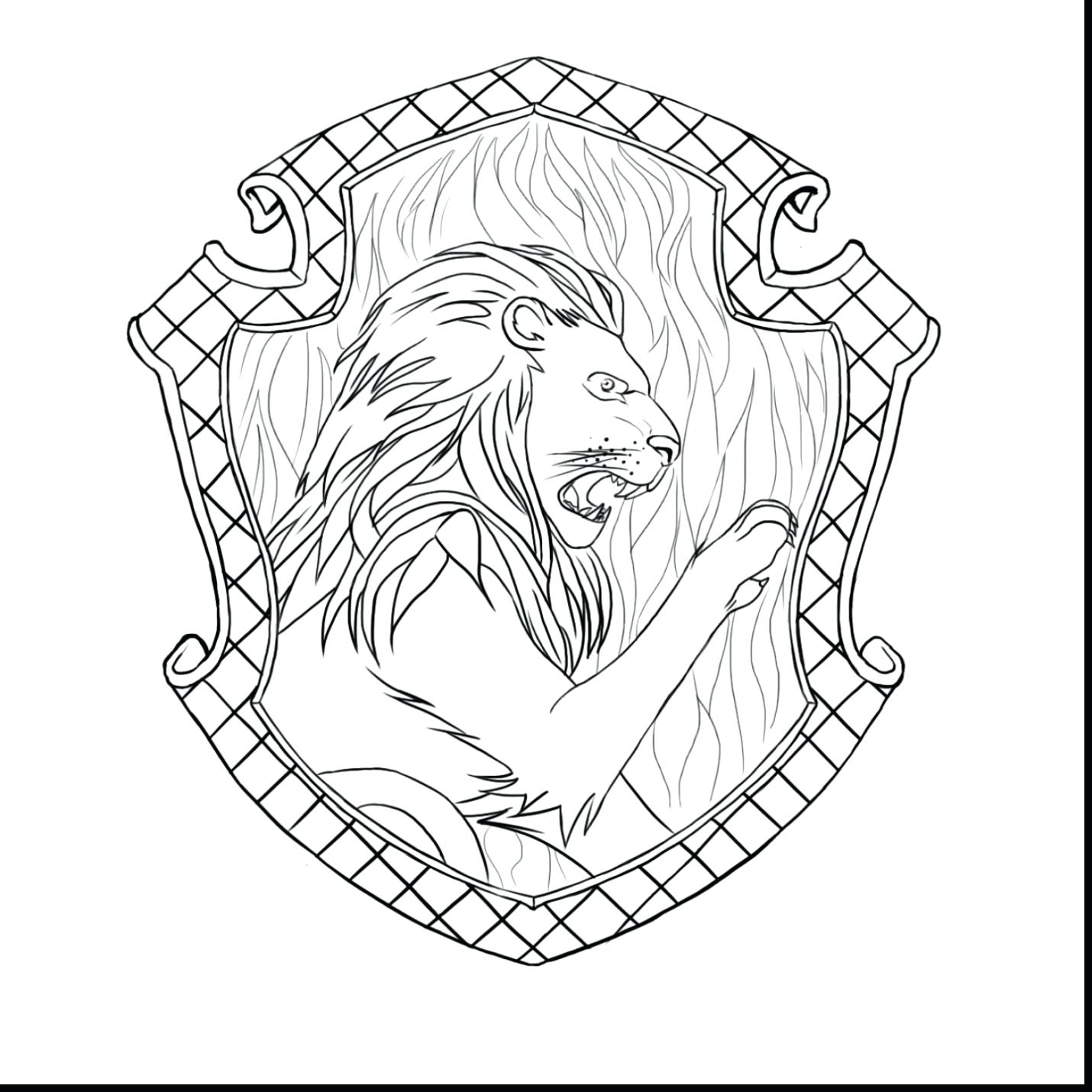 1430x1430 Hogwarts Crest Coloring Page To Print Of Harry Potter Pages 6