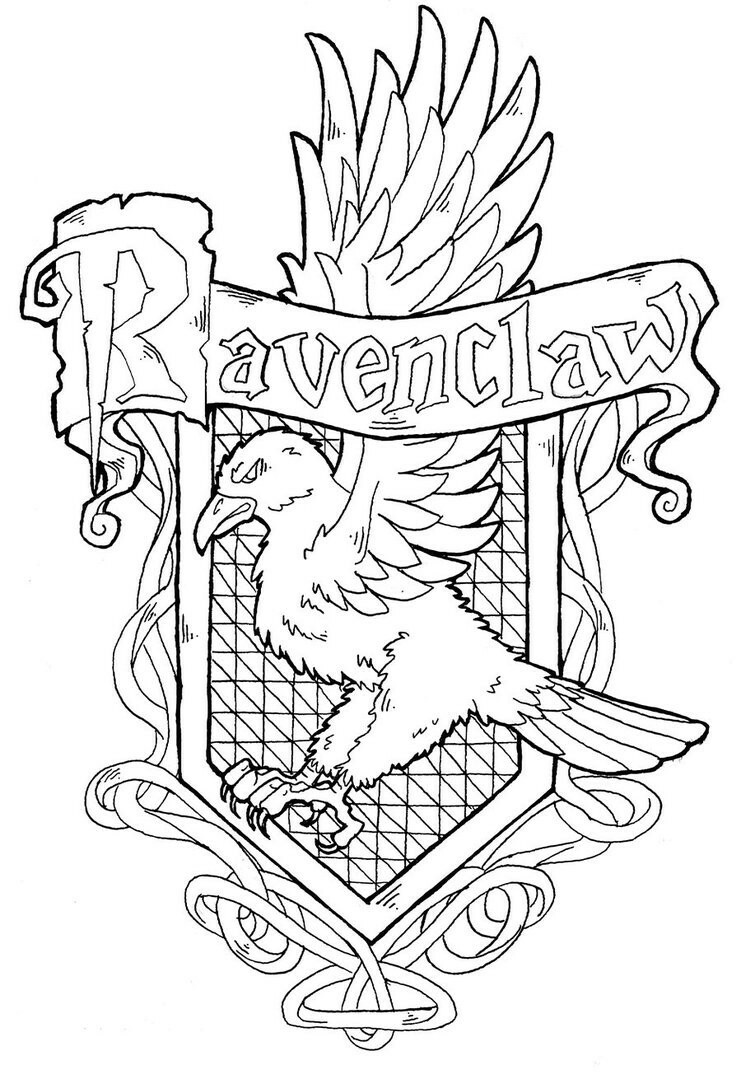 741x1079 Complete Gryffindor Crest Coloring Page Pin By Angela Hanson On Hp