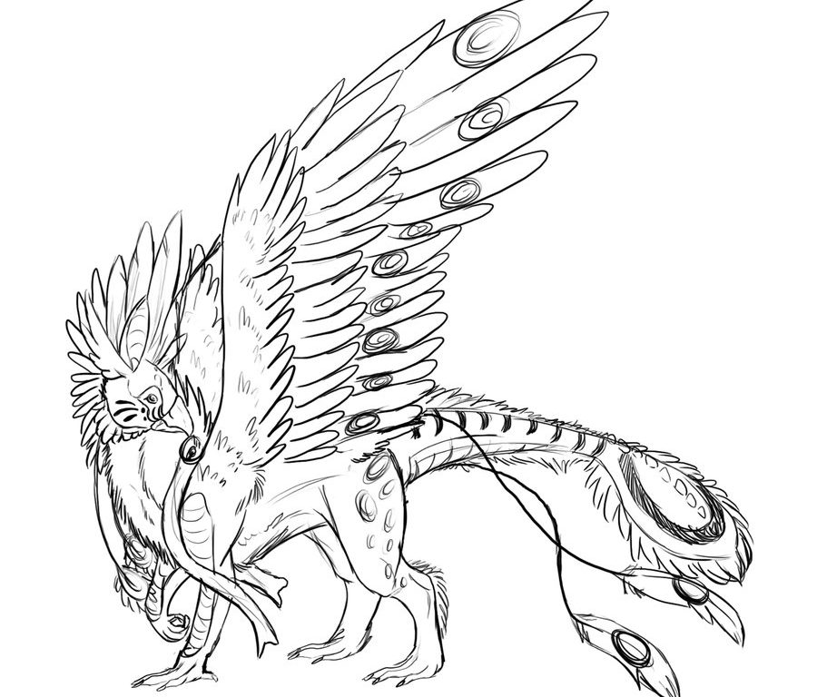 900x768 Gryphon Coloring Pages For Kids Unusual Finest Cute Babymals