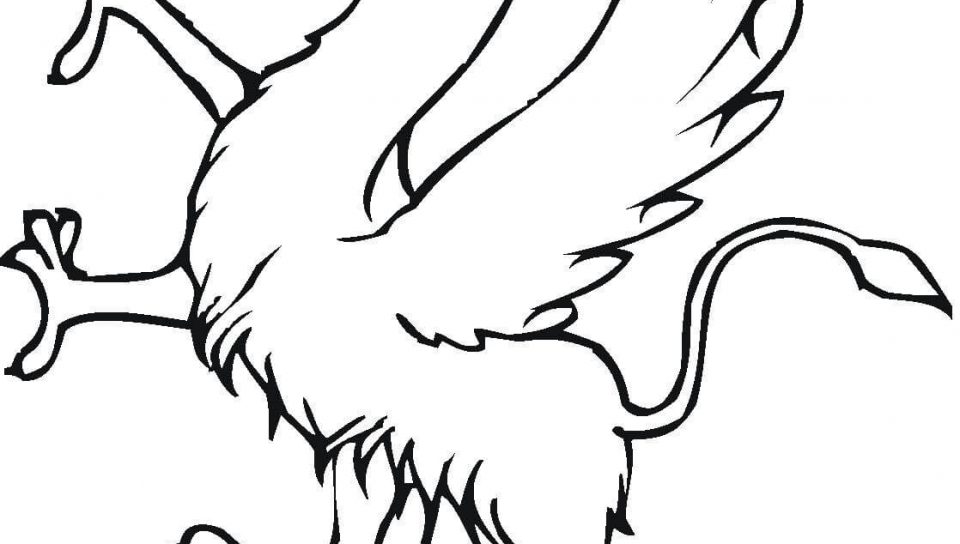 960x544 Gryphon Coloring Pages Unusual Gryphoncoloringpage For Adults