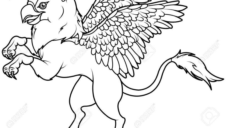 960x544 Unusual Gryphon Coloring Pages For Kids Griffin Greek Mythology